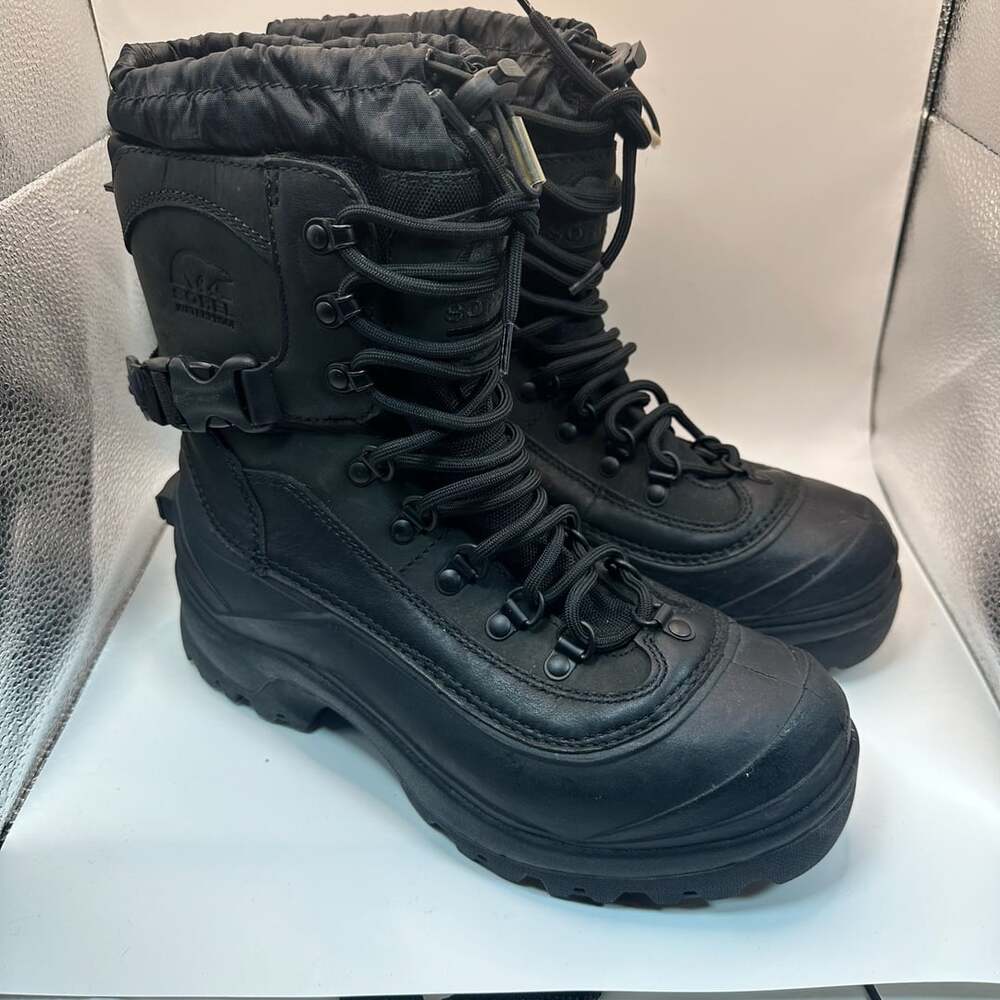 Sorel Conquest NM1049-011 Mens Size 9 Black Waterproof Thinsulate Winter Boots